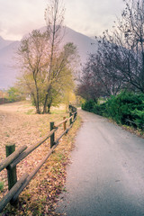 bad weather, autumn landscape