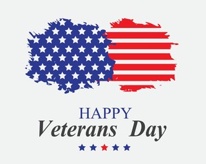 stains and american flag on a light background on a veterans da