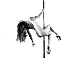 female pole dancer