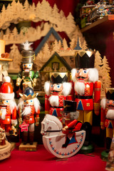 Decorated showcase. Christmas time