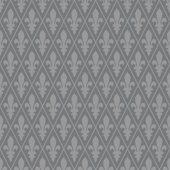 Seamless gray medieval diamond pattern vector