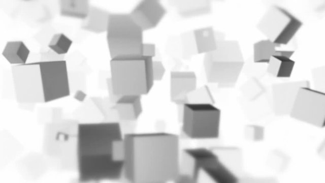 Abstract metallic cubes seamless loop