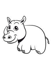 nashorn lustig süss