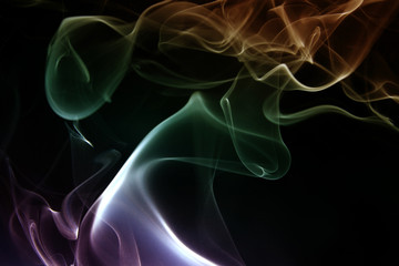 Smoke abstract as wallpaper / Smoke is a collection of airborne solid and liquid particulates and gases emitted when a material undergoes combustion