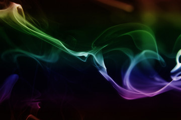 Smoke abstract as wallpaper / Smoke is a collection of airborne solid and liquid particulates and gases emitted when a material undergoes combustion