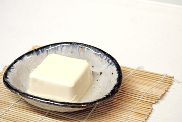 Tofu on the dish - Japanese food -