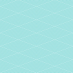 Background pattern chevron stripe seamless vector texture green aqua pastel color and white line. Wallpaper backdrop chevron striped abstract retro styled. Graphic design geometric shape. 