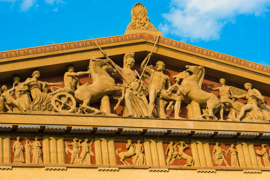 Frieze detail of the Parthenon in Nashville Tennessee