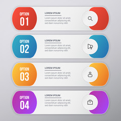 Multicolor Business Infographic Design Template. For Assets and Creative Works.