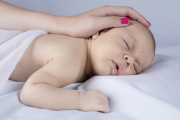 Mother holding baby