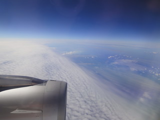Fototapeta na wymiar Sky seen from an airplane