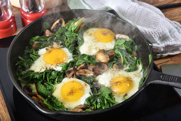 Spinach egg hash