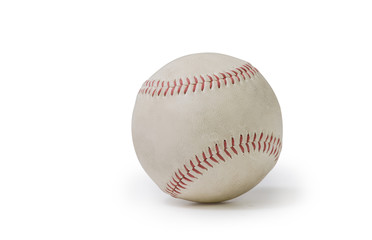old white baseball isolated on white background, File contains a clipping path.