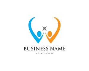 Obraz premium community care Logo template