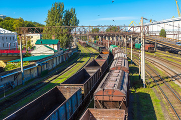 Railway carriage cargo terminal of  Odessa
