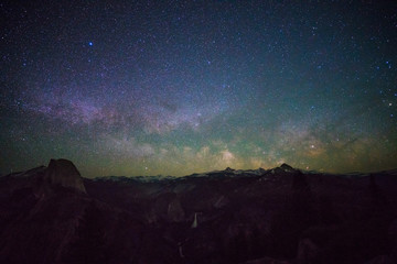 Milky way over Yosemite national park - Powered by Adobe