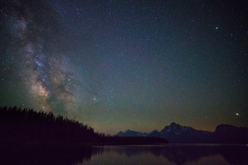 Milky way over Grand Teton national park