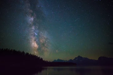 Foto auf Acrylglas Milky way over Grand Teton national park © maislam