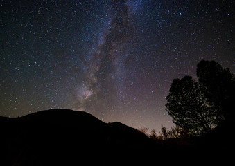 Milky way over Pinnacles national park, California