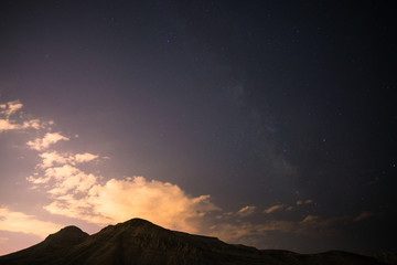 Milky way over the Red Rock canyon, Nevada