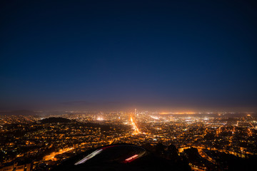 Amazing view of San Francisco city at night - Powered by Adobe