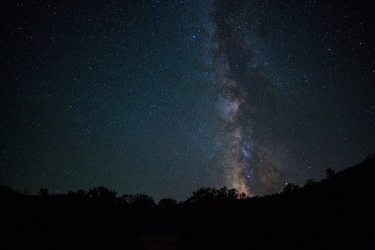 Milky way over Pinnacles national park, California