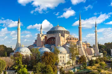 Zelfklevend Fotobehang Hagia Sophia in Istanbul, Turkije © Sergii Figurnyi