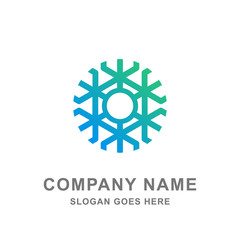Snowflake Snow Winter Christmas Logo Vector Icon