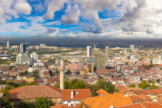 Panoramic view of Ankara, Turkey