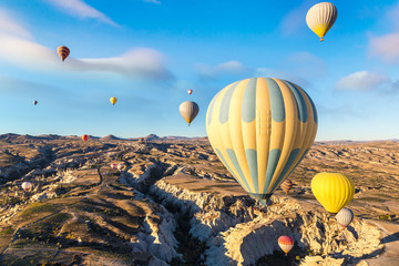 Naklejka premium Hot air Balloons flight in Cappadocia