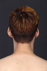Fototapeta premium Asian man before make up hair style. no retouch, fresh face