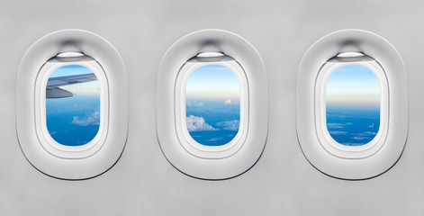 Obraz premium Okno samolotu