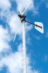 Wind turbines generating electricity