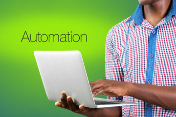 Automation text concept