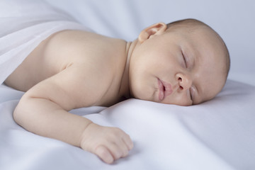 Infant baby girl sleeping