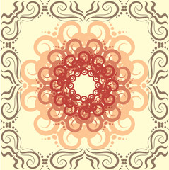 Seamless abstract floral pattern,mandala pattern