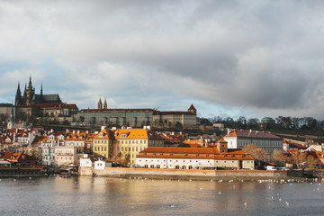 Fototapeta na wymiar Beautiful views of the Old town with the Charles bridge in Prague, Czech Republic
