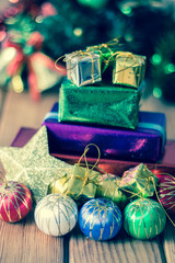 Boxes of gifts for the party