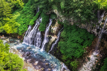 shirohige waterfall in biei