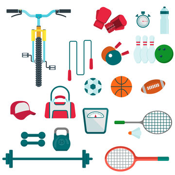sport equipment icons