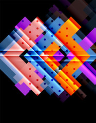 Color arrows on black background