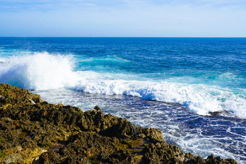Waves crashing over the Malecon, Baracoa, Cuba