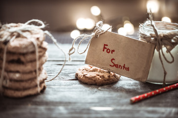 milk and cookies for Santa