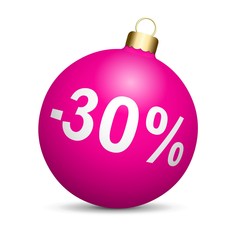 Boule de Noël en solde - 30% 