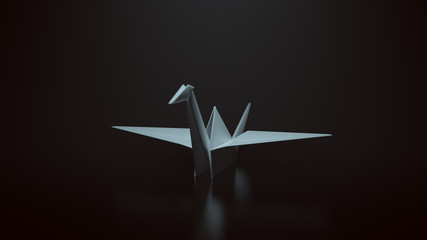 Fototapeta na wymiar Origami Paper Crane 