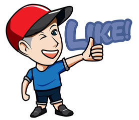 The character Man wearing hat