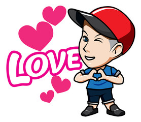 The character Man wearing hat