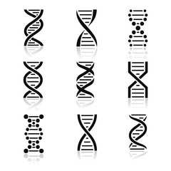 Symbols in the form of DNA chain