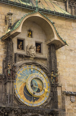 Fototapeta na wymiar Figures of the Apostles in the medieval astronomical clock in Prague