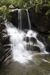Fototapeta na wymiar Mountain river waterfall national park at China